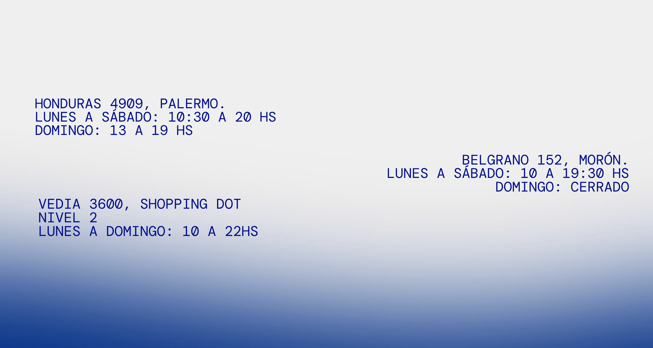 dirección locales